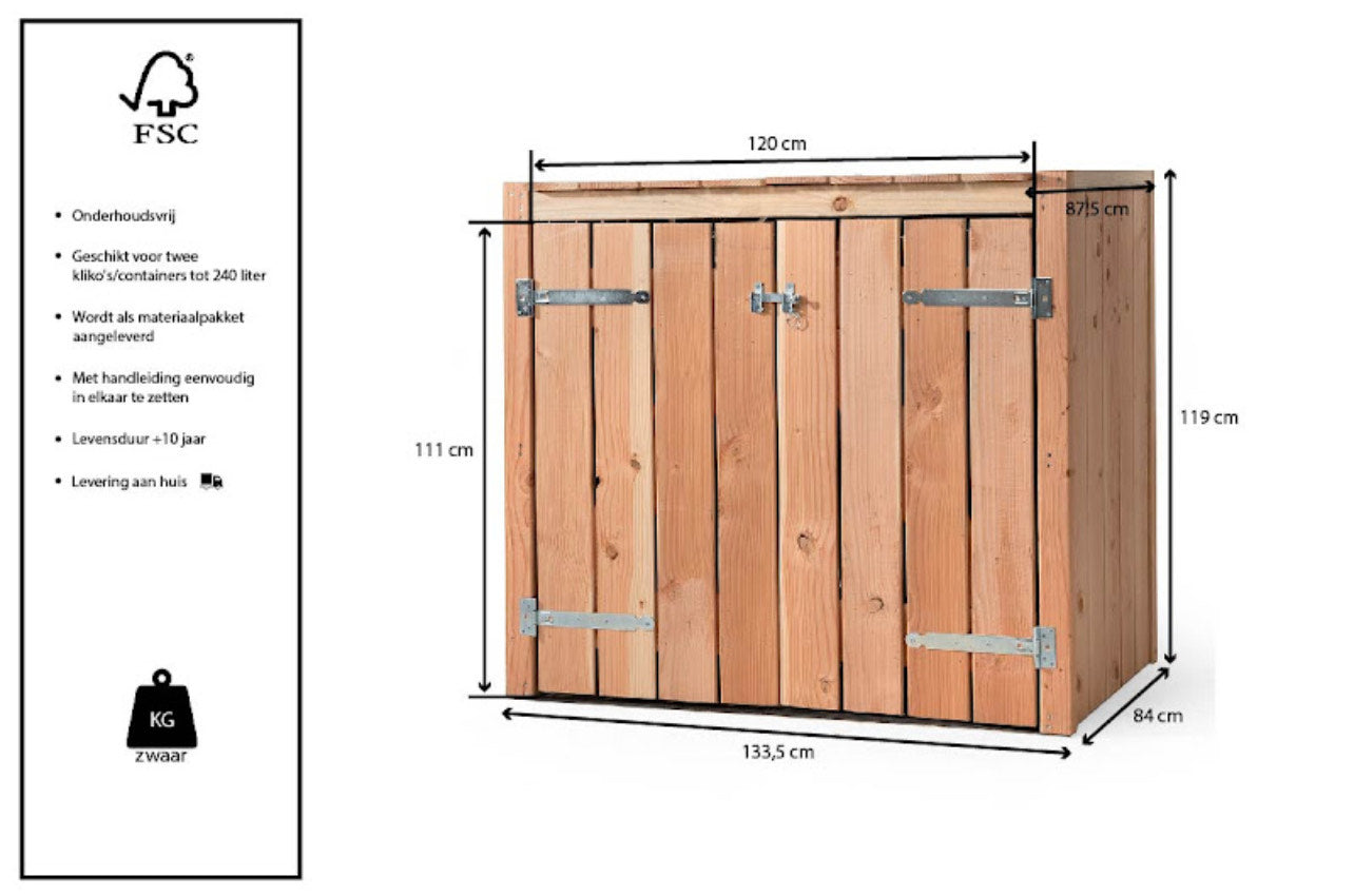 Douglas Kliko-Ombouw Met RVS-Accenten 2 Kliko's