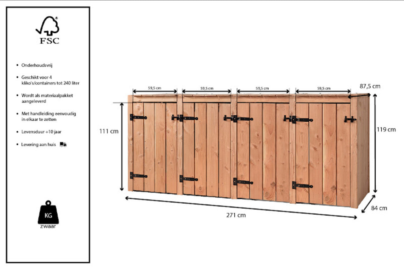 Douglas Kliko-Ombouw Met Zwarte Accenten 4 Kliko's