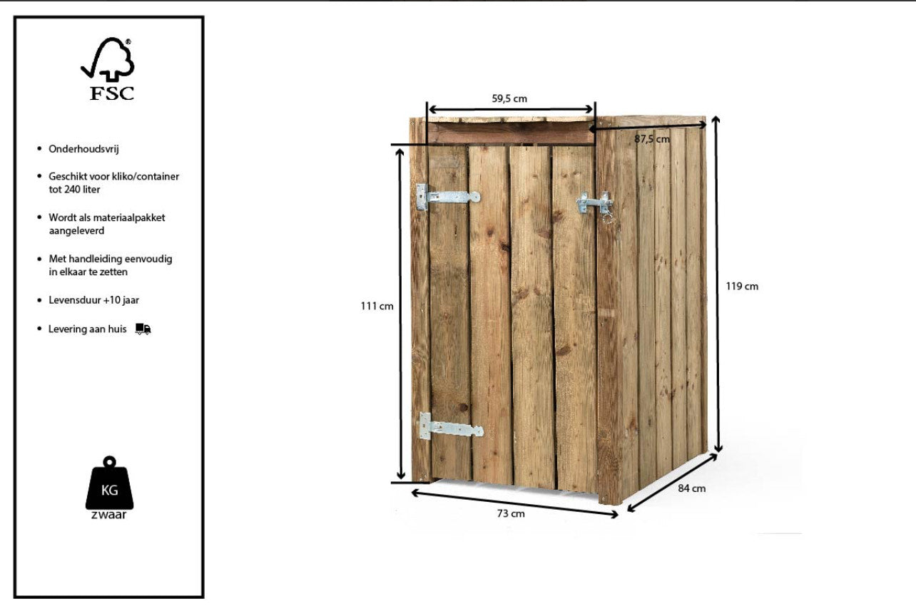 Douglas GeÏmpregneerde Kliko-Ombouw 1 Kliko
